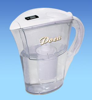 Jug "Rosa" on 2,1 l with electronic indicator (with a cartridge)